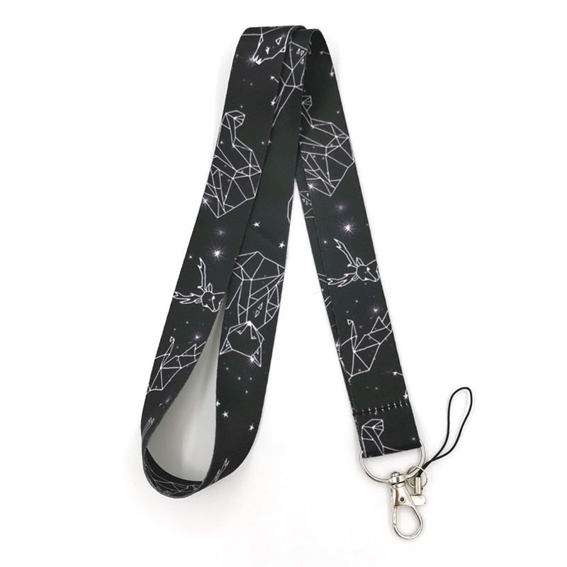 Starry Dier Nekriem Lanyard Sleutelhanger Voor Sleutels Usb Id-kaart Badge Houder Mobiele Telefoon Riemen Diy Hang Touw Accessoires