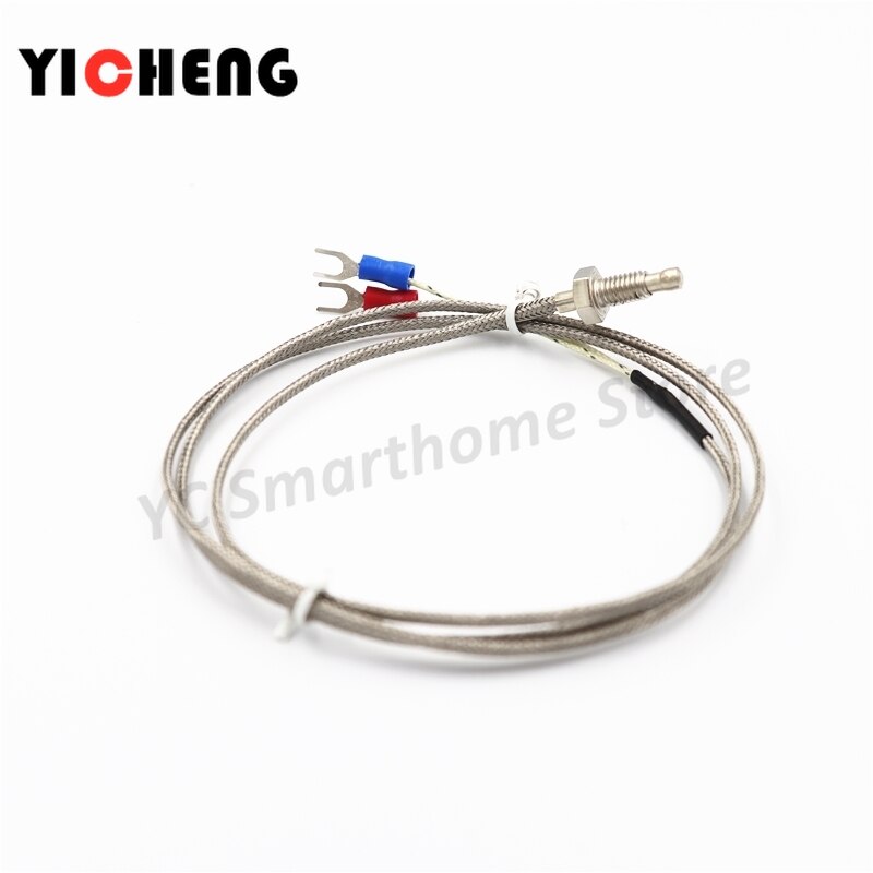 1 m / 2 m /  k / e skrue type  m6 / m8 termoelement kontrol skrue sonde temperaturregulator 0-400c/ 0-800c sensor sonde