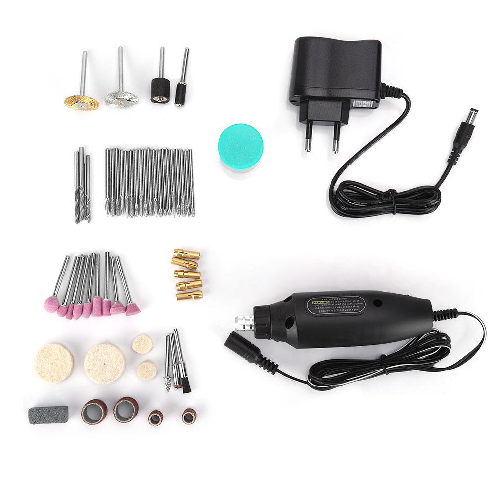 12V Mini Drill Electric Grinder Kit Hand Tool Sets Polishing Rotary Tool Accessories EU Plug 220V Power Tool Accessories