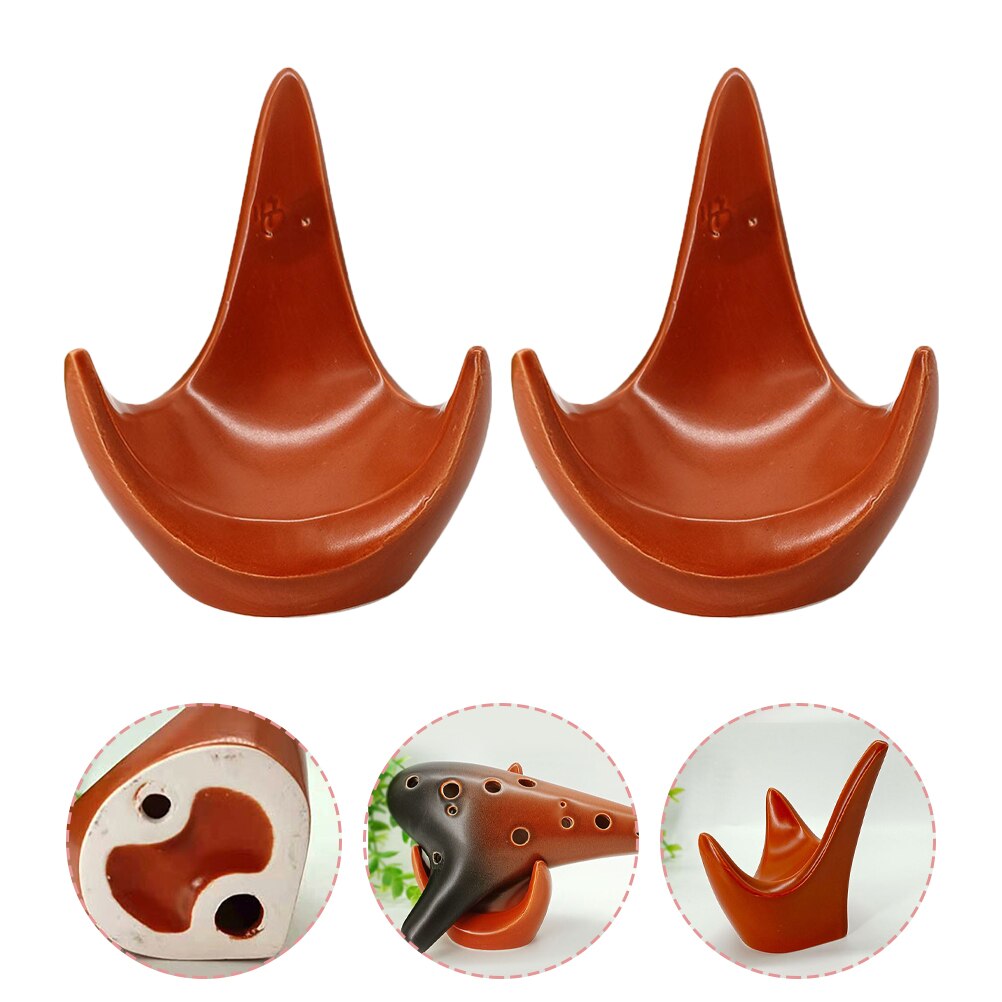 2pcs Musical Instrument Holders Exquisite Practical Ocarina Display Racks Ocarina Holding Stands for Storage