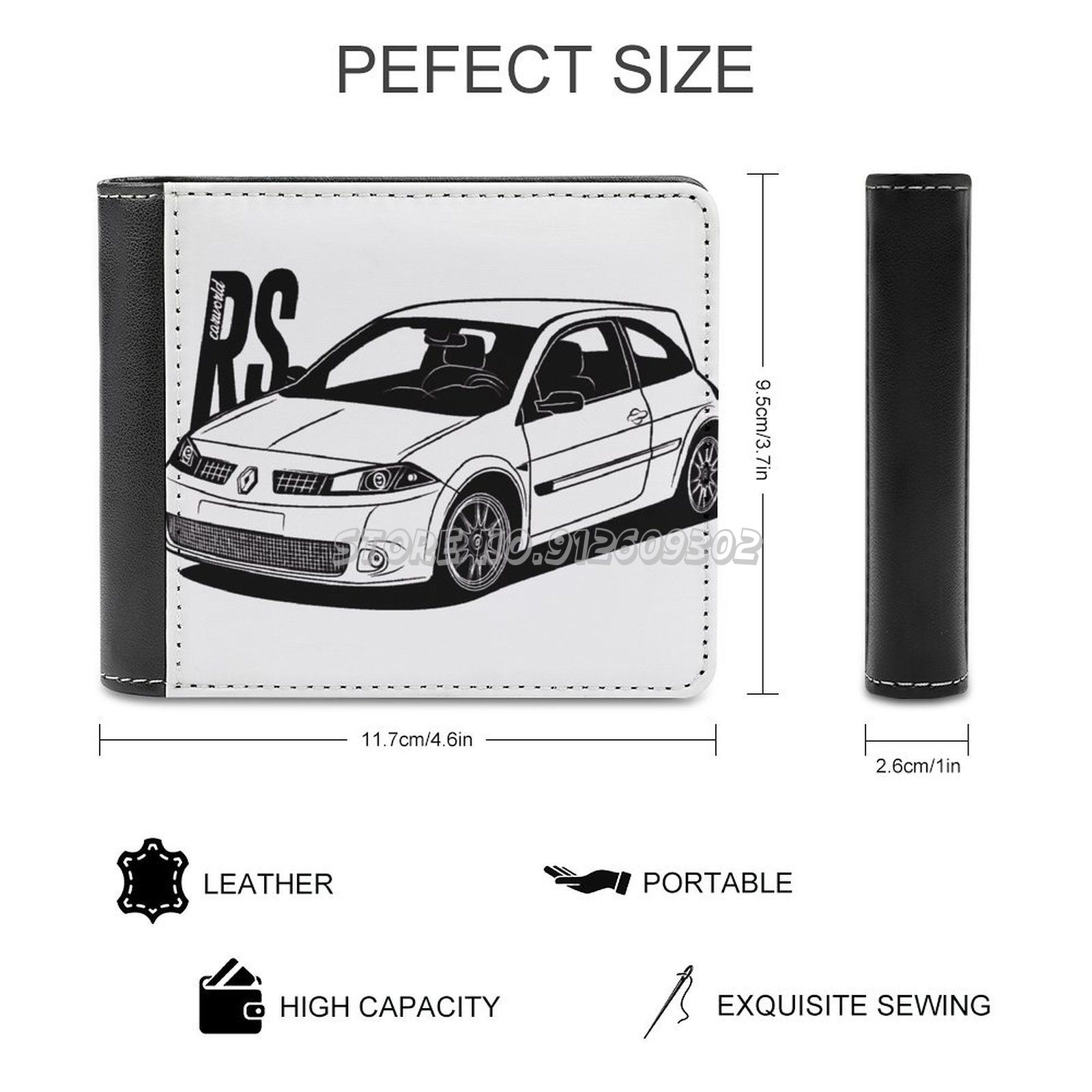 Megane RS MK2 Ph1 Best Shirt Design portafoglio uomo portafoglio in pelle porta carte di credito portafoglio corto Sport Rs Megane Ph1 Mk2