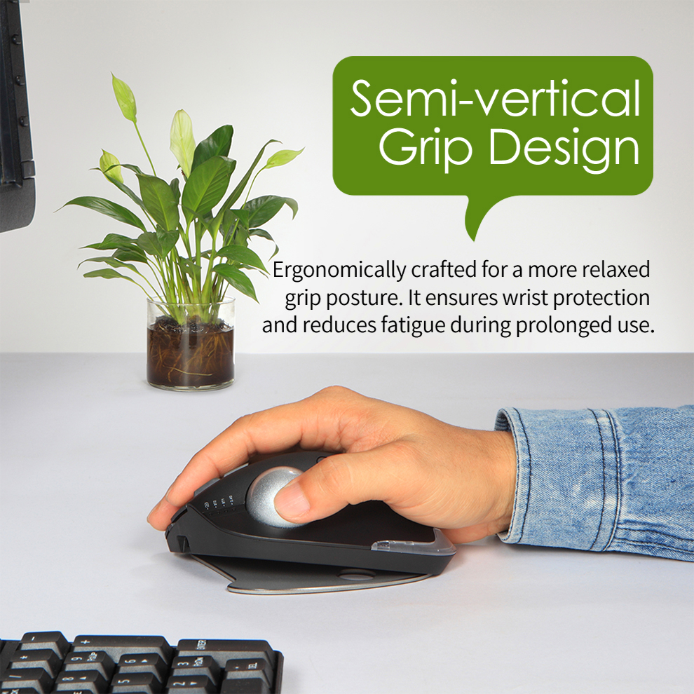 Draadloze Bluetooth Trackball-muis 2.4G RGB Ergonomische oplaadbare Rollerball-muizen 3-apparaatverbinding Duimbediening voor pc iPad