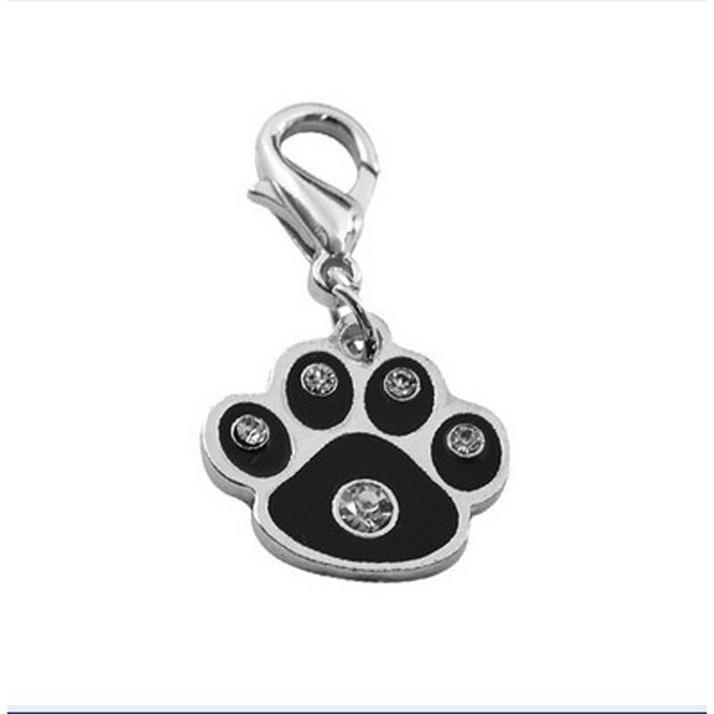 Nuevos productos de aleación para perro, 1 Uds., etiqueta de identificación para mascota, Collar de dijes para perro, pedante, Collar de mosaico de identidad para cachorro con huella de animal: 1