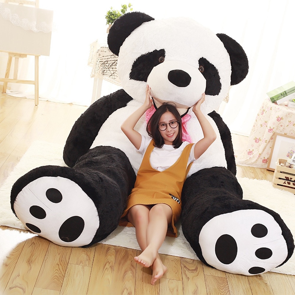 100-260cm macio panda gigante chinês pele panda brinquedo grande animais panda casaco para crianças dia dos namorados presente animal panda casacos