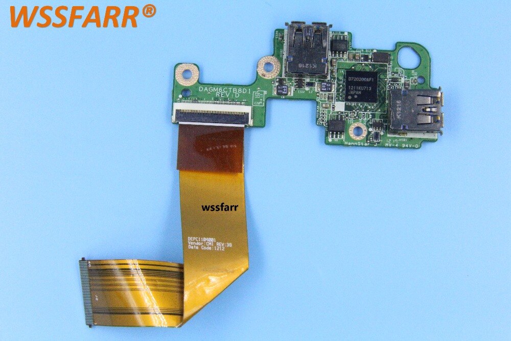 Voor dell xps 15 l502x usb 3.0 i/ o board & flex kabel grwm 0 0 grwm 0 dagm 6 ctb 8 d 0