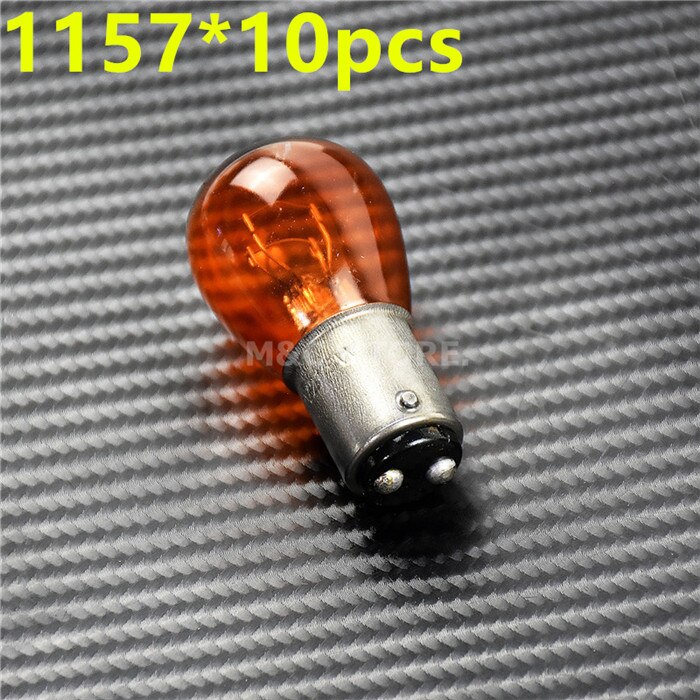 Luz de señal de giro para motocicleta, 5 piezas/10 piezas, 1156 P21W BA15S 1157 P21 5W BAY15D, luz de filamento LED para coche, Bombilla de freno, luz de parada 12V: 10pcs 1157