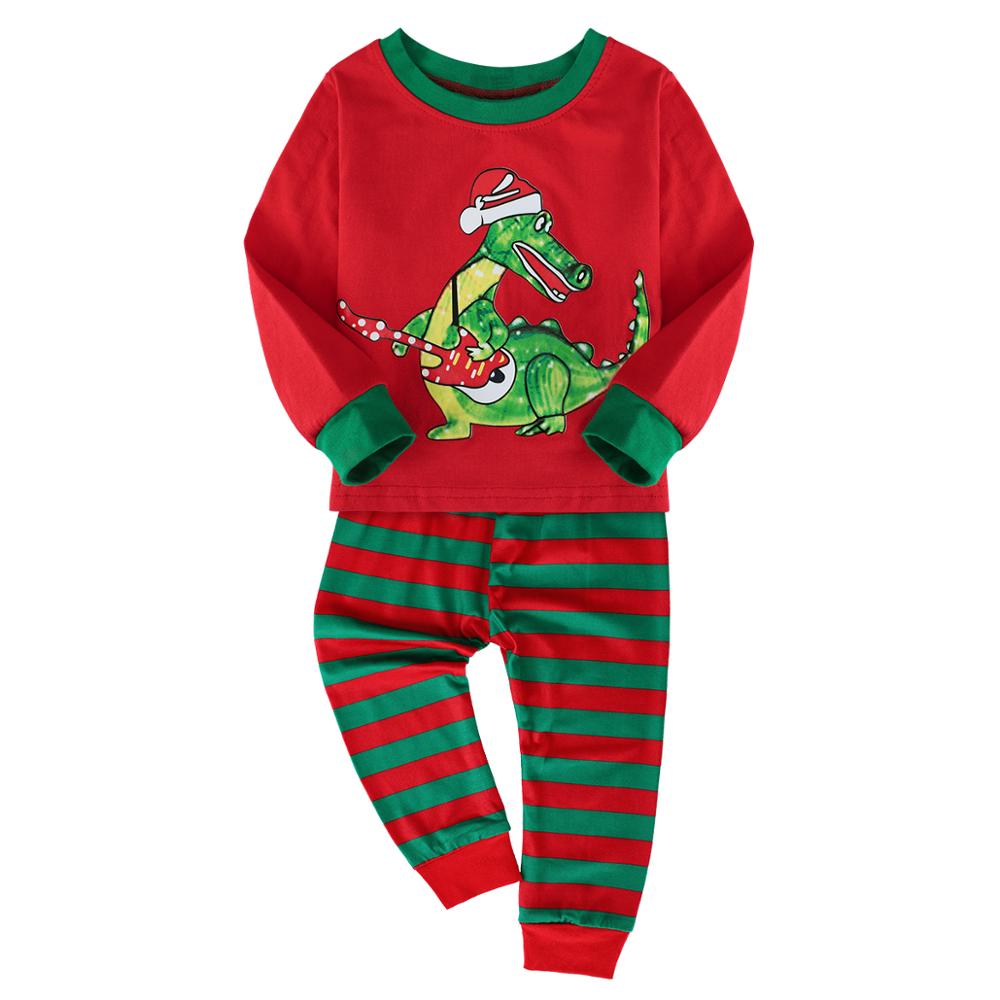 Christmas dinosauro pigiama bambini ragazzi natale Sleepwear impostato bambini Santa Claus vestito bambini cotone Pjs