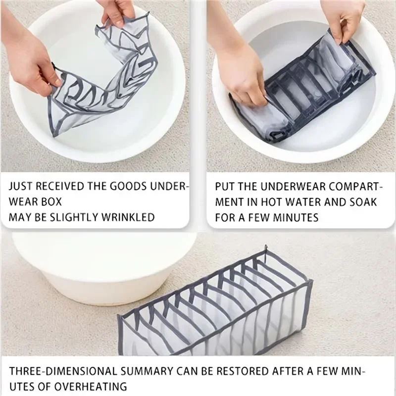 Zusammenklappbare Aufbewahrungstasche, Wäscherei-Organizer im Schrank, Unterwäsche, Schubladen, Aufbewahrung, Schlafzimmer, Schrank, Socken, BH-Aufbewahrung, Hosen-Organizer