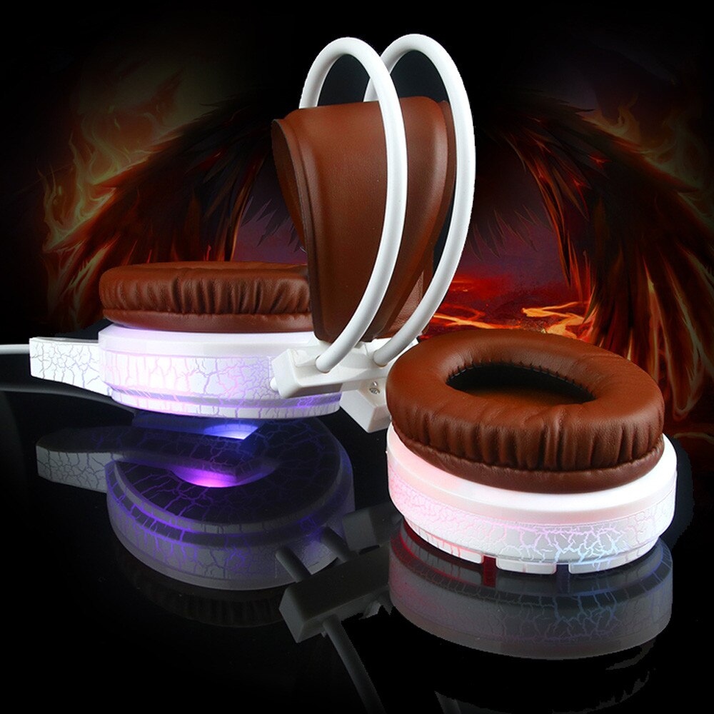 Gaming Headset LED Light Earphone wired Headphone with Microphone H6