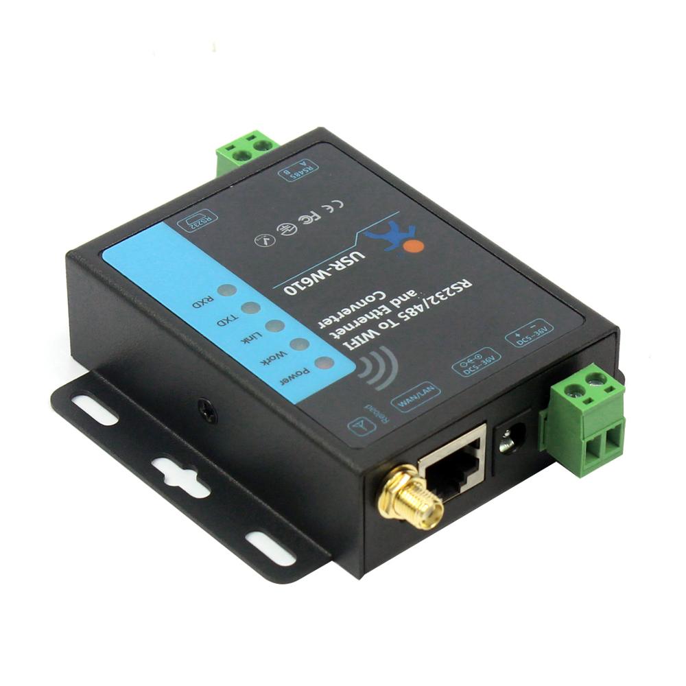 USR-W610 Seriële Wifi Ethernet Draadloze Converter RS232 RS485 Seriële Server Ondersteuning Watchdog Modbus Gateway Tcp Udp Client