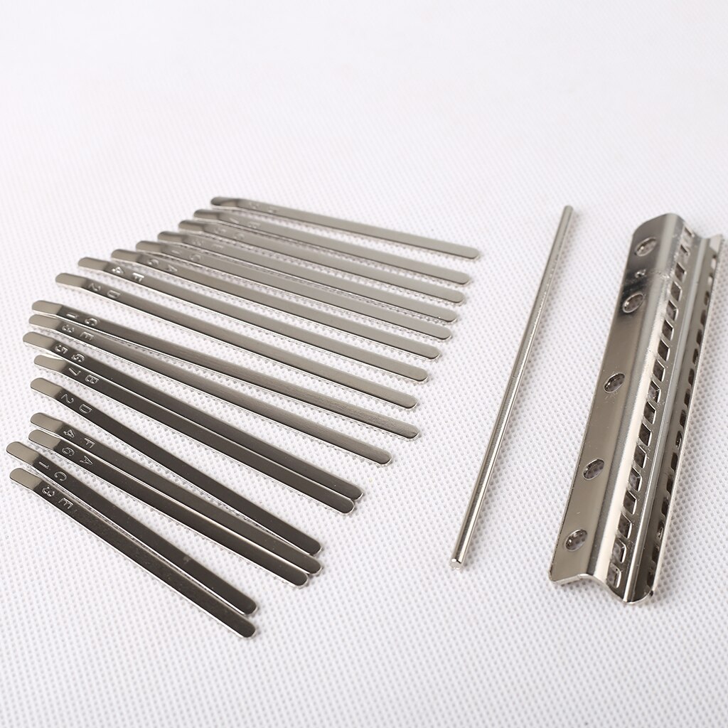 17 clés Kalimba fabrication de clés en acier et pont pour doigt pouce Piano Percussion Kalimba touches de remplacement