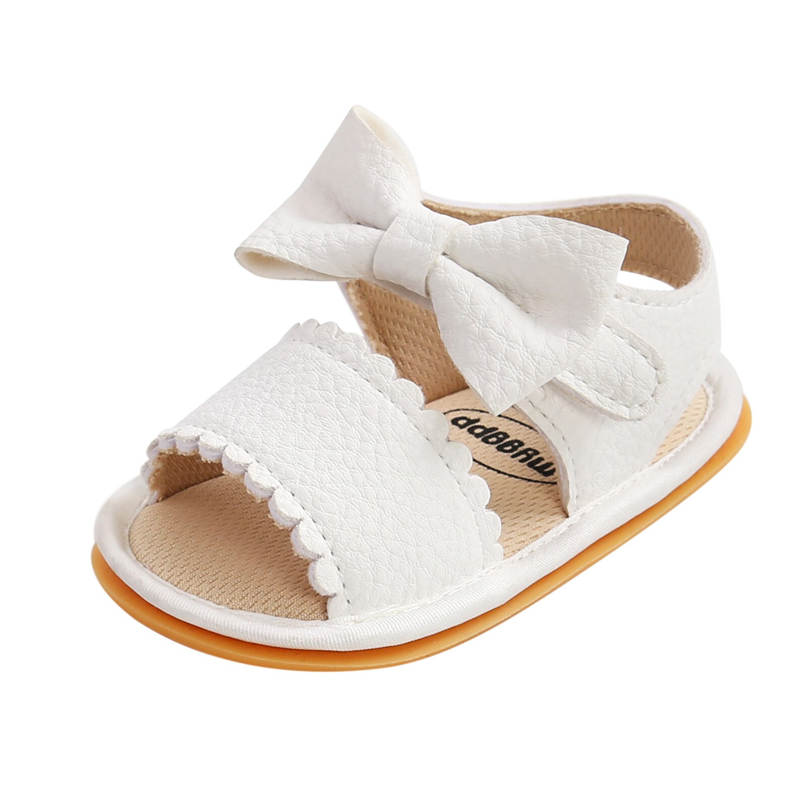 Baby Shoes Newborn Boys Girls Bow Sandals Soft Non-Slip Rubber Sole Summer Flat Walking Toddler Shoes Infants Kids Baby Sandals