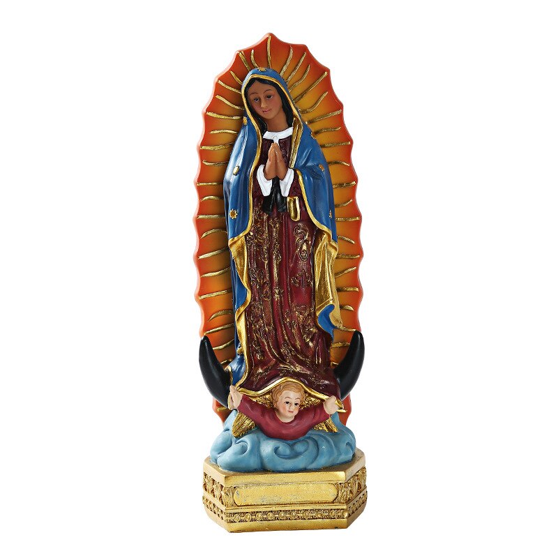 Mexikansk notre dame religiösa heliga statyer jungfru mary ikonen kristen figur kristen dekor skulptur heminredning