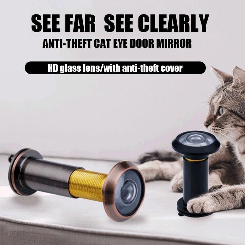 Door Eye Hole 200 Degree Wide Angle Door Viewer Hidden Door Security Glass Lens Peephole Viewers Adjustable V7V9