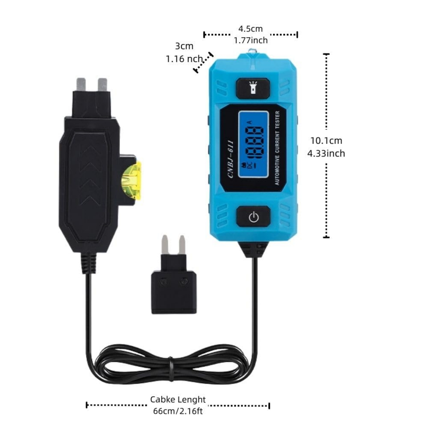CNBJ-611 Automobil Sicherung Strom Tester Hintergrundbeleuchtung Auto Leckage Analysator 12V 20A 0,01A ~ 19,99A Sicherung Galvanometer diagnostizieren Werkzeug