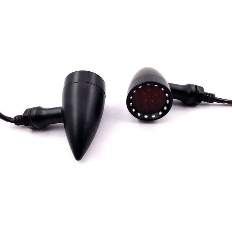 2 stk universell 12v motorsykkellys lampe blinklys indikatorer blinklys motorsykkel ledet lys bak blinklys indikator
