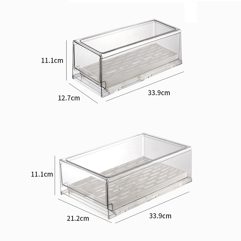 Kitchen Refrigerator Transparent Organizer Compartment Refrigerator Drawer Organizer Large Fruit Storage Bin Kitchen Items