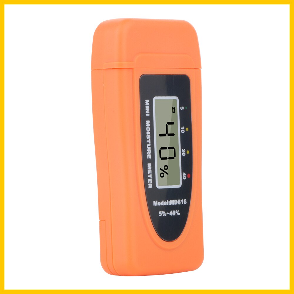 MD816 Hout Bamboe Katoen Papier Digitale Vochtmeter Tester Timber Vochtige Detector Lcd Twee Pin