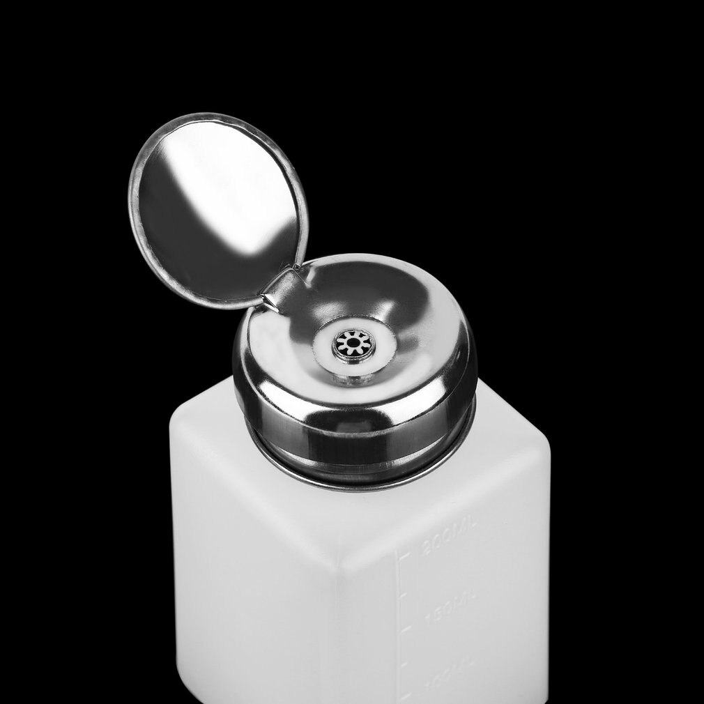 200ML Liquid Alcohol Press Nail Polish Remover Dispenser Pumping Bottle SMR88