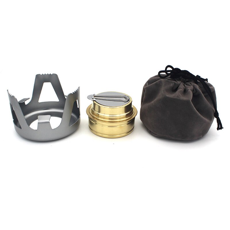 Draagbare Outdoor Picknick Kachel Mini Ultralichte Verbrandingsinstallatie Alcohol Kachel Camping Oven Camping Voor 1-2people