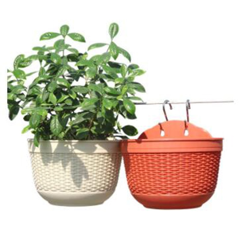 Juego de macetas semicirculares para decoración de interiores, maceta creativa de resina de ratán, flor suculenta, contenedor para decoración de pared, jardín y casa