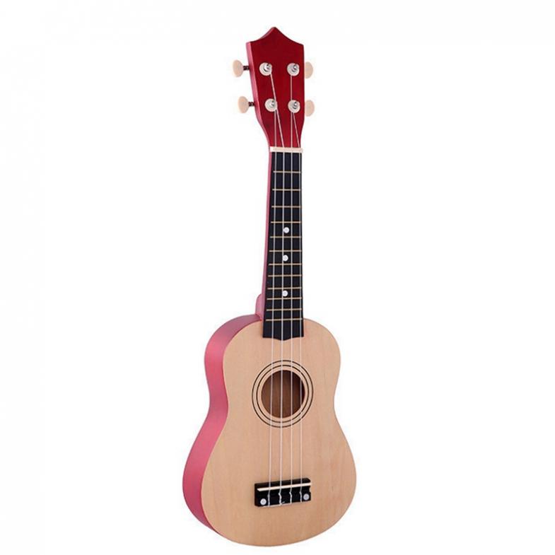 21 Inch Soprano Ukulele Hawaii Four String Guitar + String + Pick Accessories for Beginners Children Christmas: wood