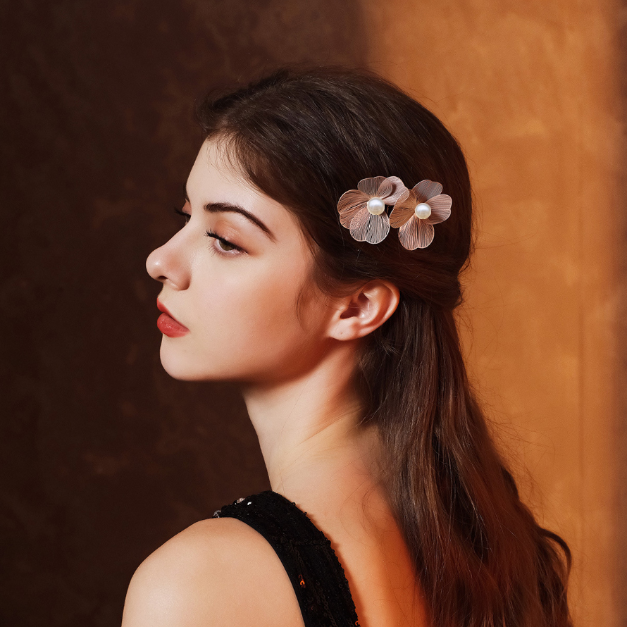 2 uds tocado de novia hecho a mano flor perla peine para el cabello alfileres joyería de estilo de boda insertar de peine accesorios para el cabello