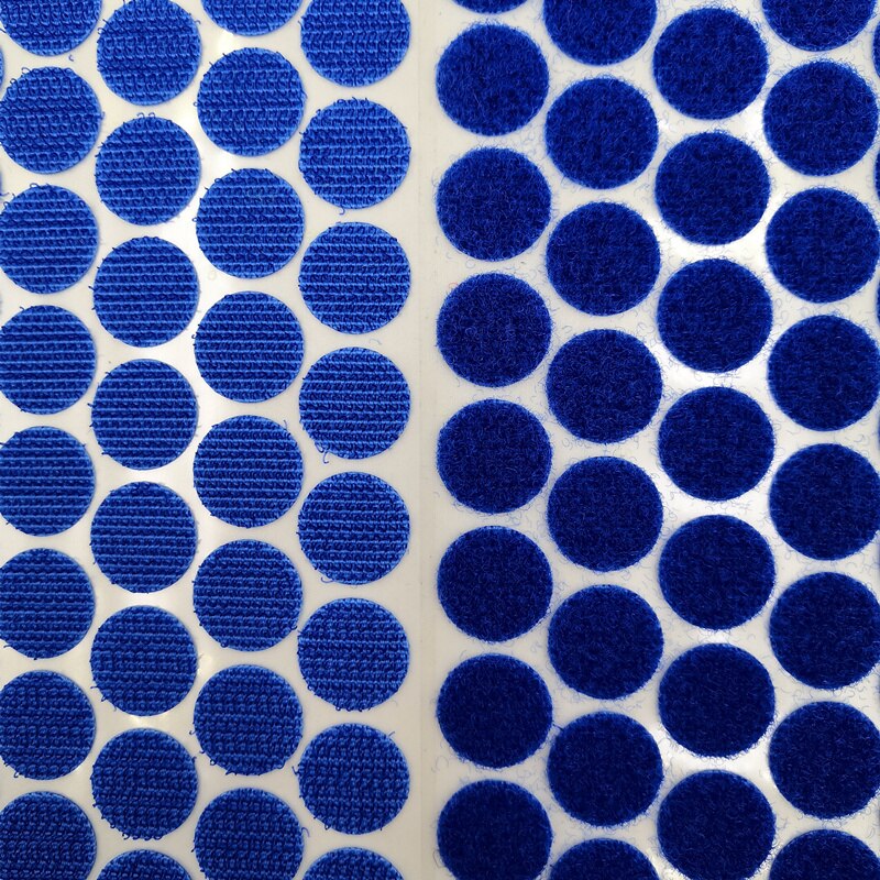 100Paare 10mm Mehrfarbig Verschluss Klebeband Punkte Nylon Klebrige Klettverschlüsse Haken Und Schleife Magie Aufkleber Doppelseitige Runde Selbst -klebstoff: 15mm 100Paare Blau