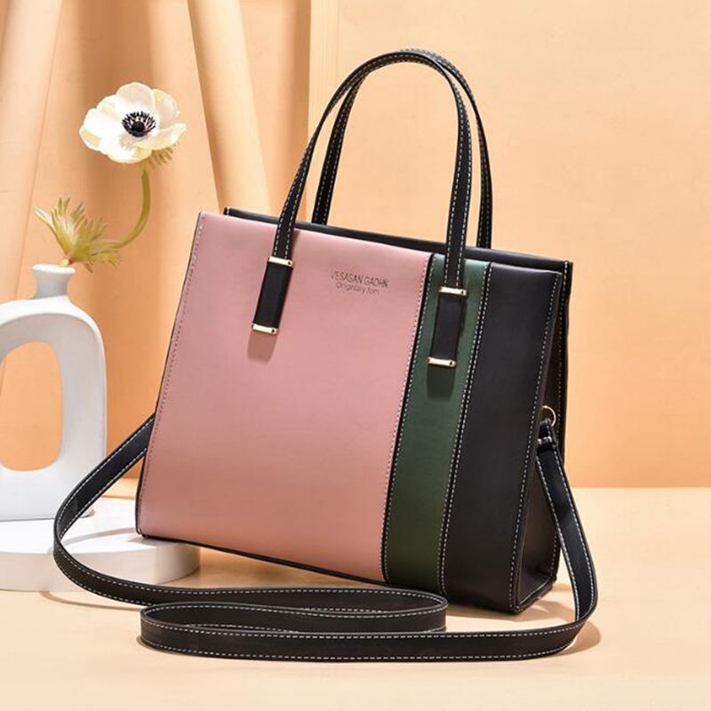 Commuter Female Bag Stitching All-match Messenger Shoulder Bag Female Handbag Square Tote Bag Bolso de mujer