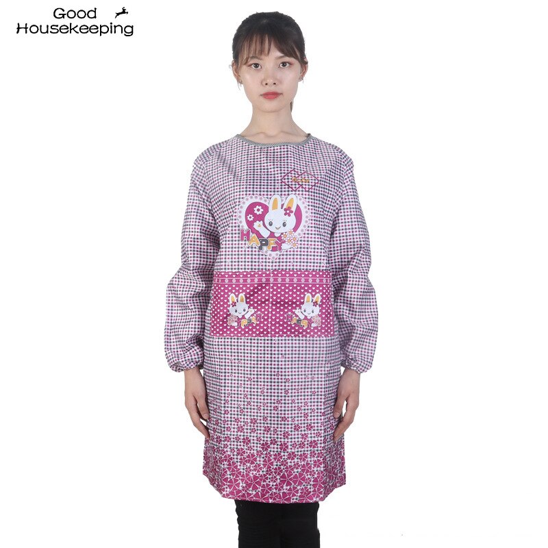 Apron Waterproof And Oil Proof Ogown Long-Sleeved Men And Women Adult Overalls Kitchen Home Service Overalls