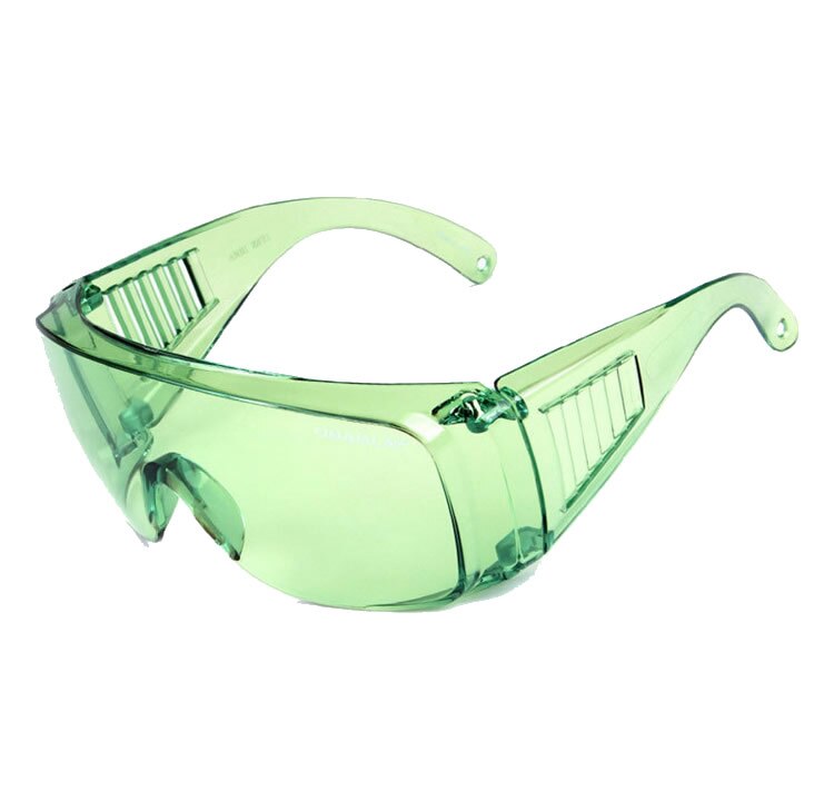 Gennemsigtige arbejdssikkerhedsbriller farve anti-støv stødsikker til laboratorie gør-det-selv arbejde ridning cs spil øjenbeskytter arbejdssikkerhedsbriller: Grøn
