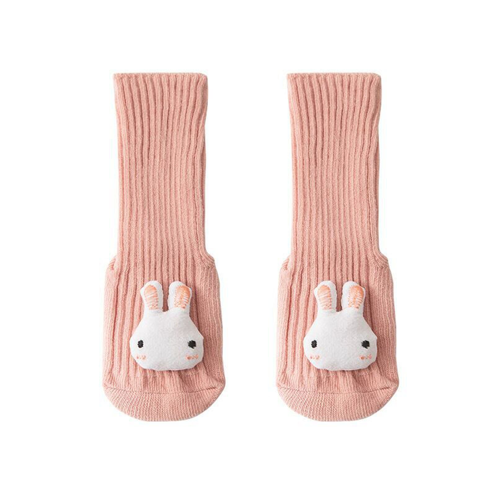 1 Pair Cotton Baby Socks Rubber Anti Slip Boy Girl Floor Kids Toddlers Autumn Spring Animal Infant Newborn Cute Cheap Stuff: D / 1-3 Years