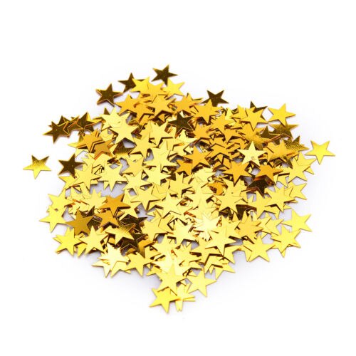 1000/3000pcs/bag Stars Table Confetti Sprinkles Birthday Party Wedding Decoration Sparkle Blue Gold Silver Metallic Stars Supply: Gold / 10mm