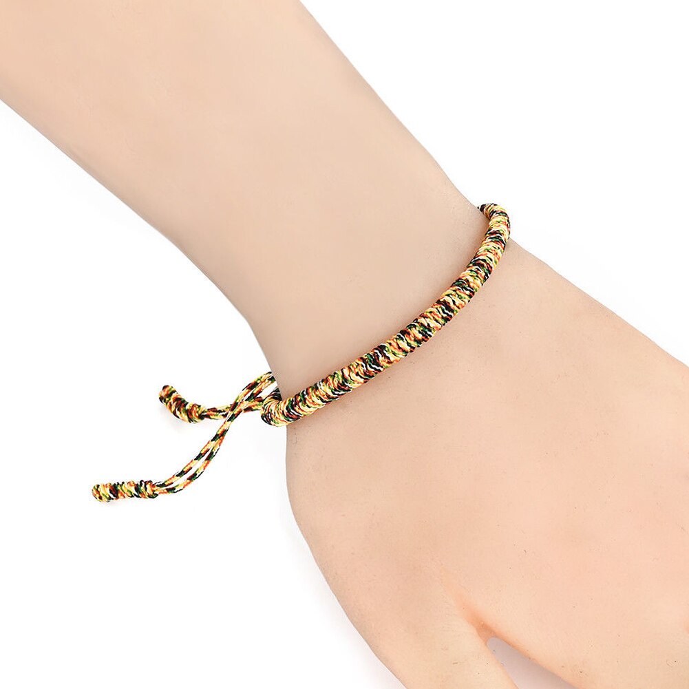 Pulsera budista hecha a mano de la suerte con lazo, el mejor tibetano, joyería para mujer, , 1 unidad, pulsera de hilo rojo de