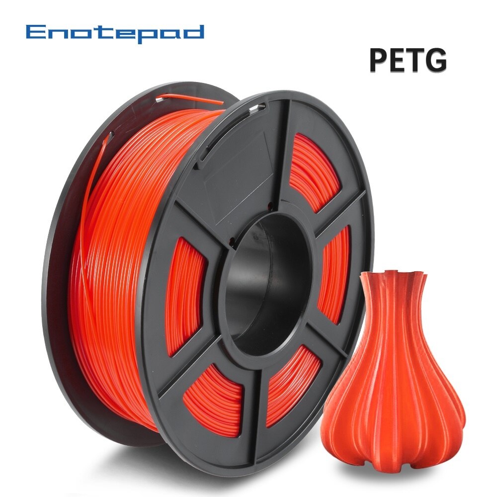 Enotepad PETG 3D Filament 1,75mm 1KG/2,2 LB Spule Haustier Drucker Material 100% keine blasiert Toleranz +-0,02 MM 3д принтер пластик: PETG-rot