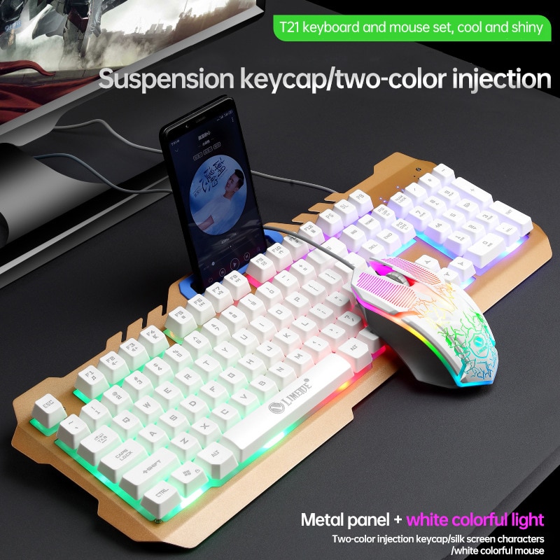 Mechanical Keyboard Gaming Keyboard and Mouse 104 keys with backlight USB Wired Backlit keyboard for pro PC Laptop gamer