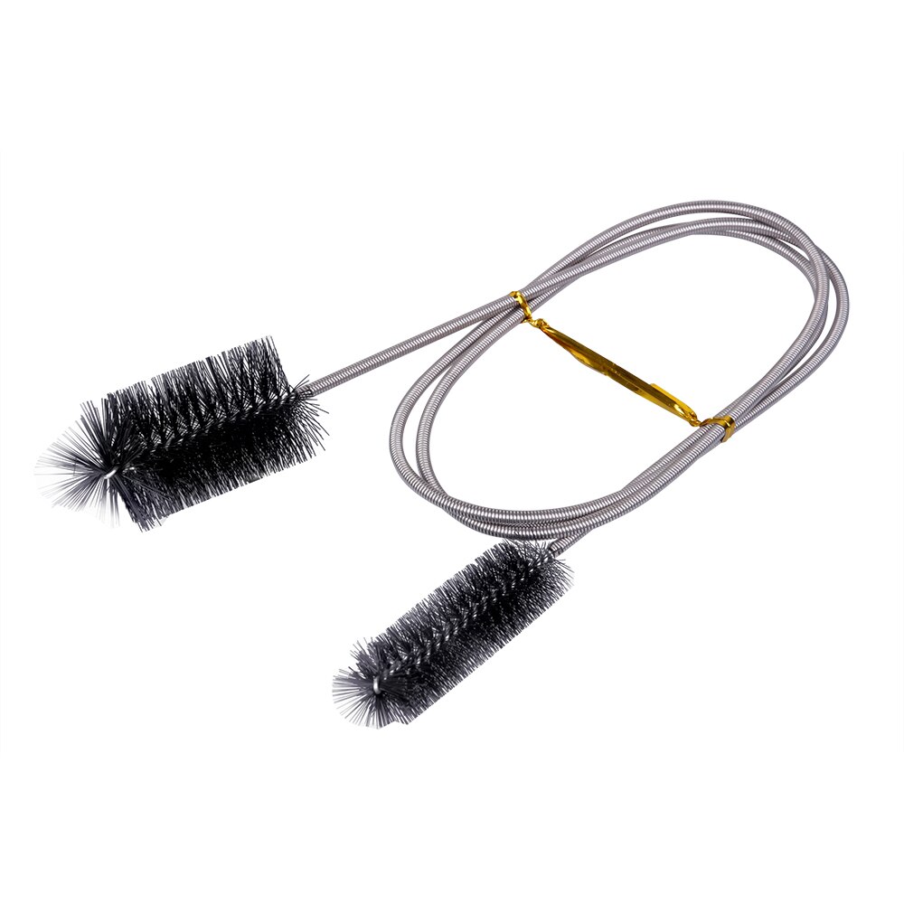 30/45/90/155/200cm Pipe Cleaning Brush Stainless Steel Water Filter Air Tube Flexible Double Ended Hose Aquarium: Black / 200cm Double Brush