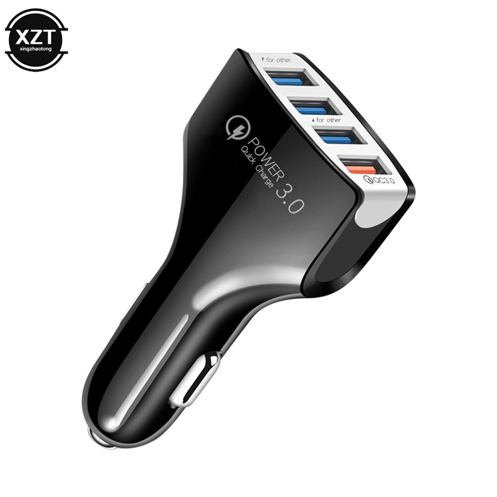 NEUE Auto Ladung 4 Hafen USB Auto Ladung Schnell Ladegerät QC 3,0 praktisch Ladung Adapter Für iPhone Samsung Auto praktisch