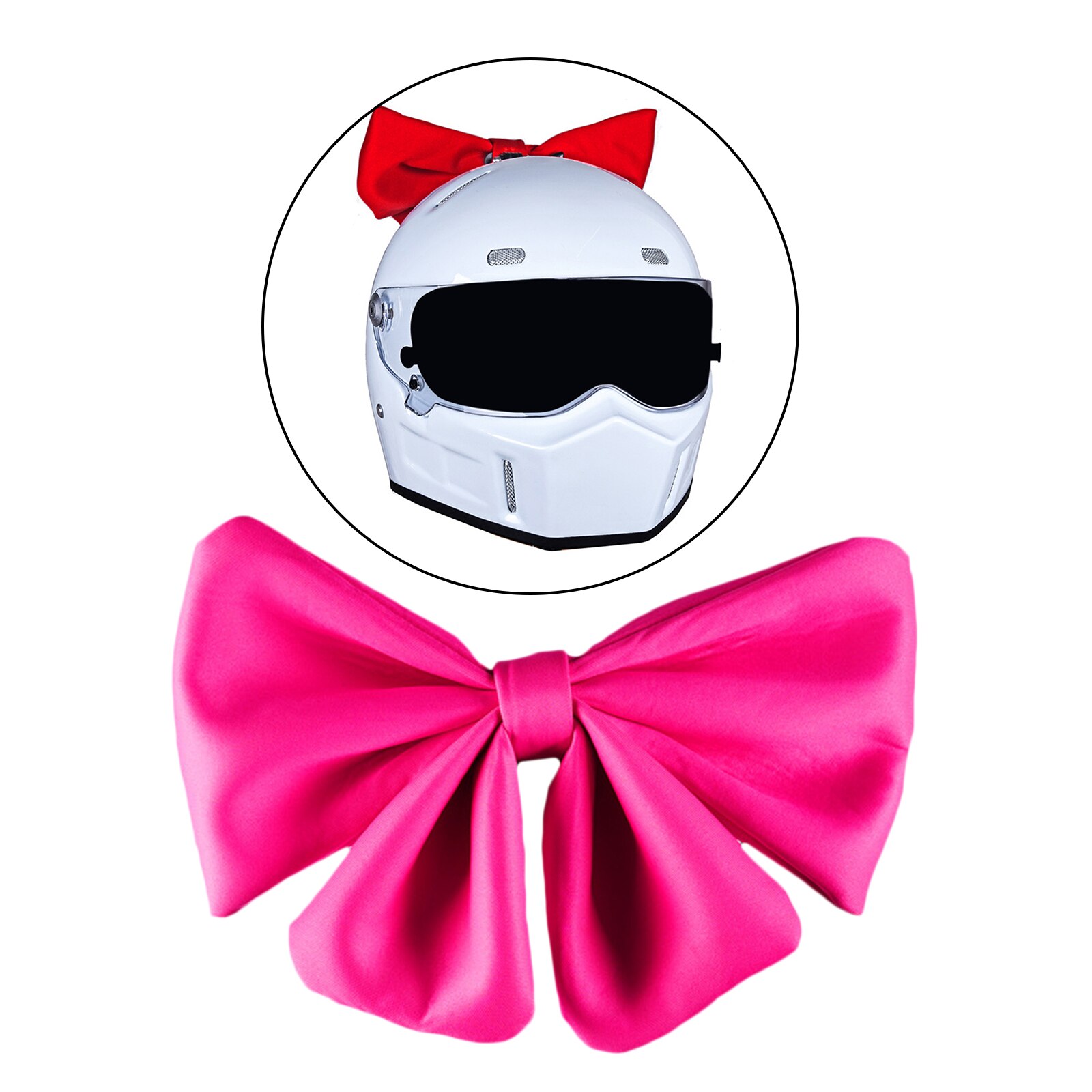 Décoration de casque de moto pour femmes et filles, accessoire de coiffure pour casque de moto, décoration de voiture, de style: 25cm Pink