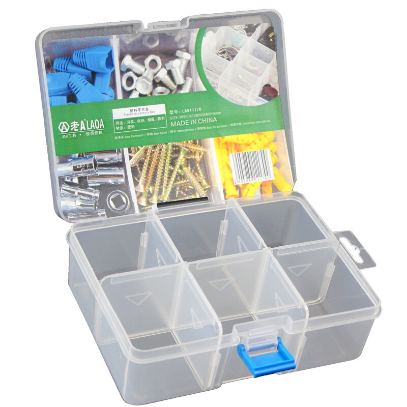 LAOA PP Opbergdoos Doorzichtige Plastic Dozen voor Opslag Sieraden Tool Kit Gereedschap Case voor Accessoires