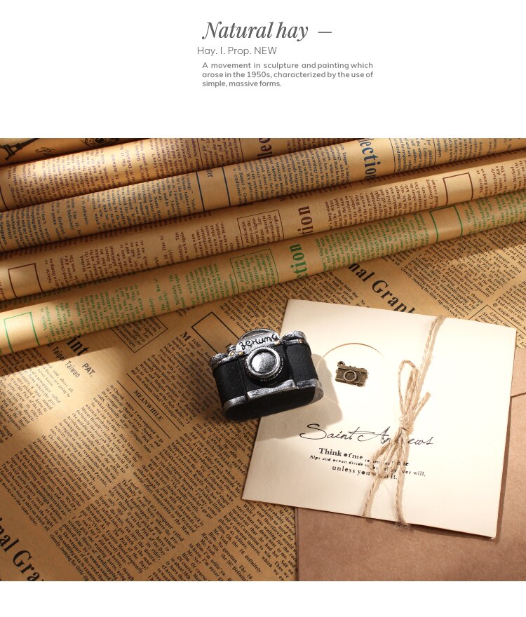 50 x 70cm europeisk nostalgisk stil engelsk avis for butikk varer produkter varefotografering bakteppe foto dekorasjon rekvisitter