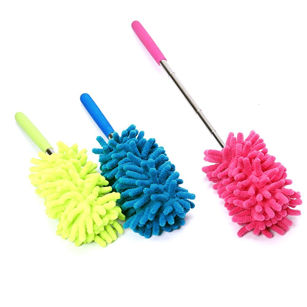 Telescopic Microfibre Duster Extendable Cleaning Home Car Cleaner Dust Handle Portable Dusting Brush Sweep Tool Xmas