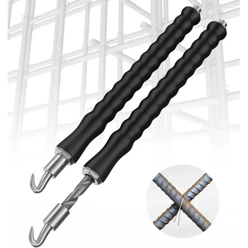 Twister de alambre de barras de refuerzo semiautomático, gancho de atado de acero, alicate de anudado de alambre de barras de refuerzo para sitio de construcción, herramienta de bobinado de valla giratoria, 1 ud.