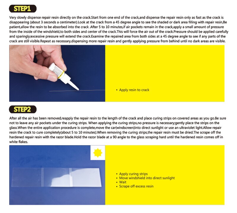 Windshield Repair Kit Car Windshield Repair Resin Kit DIY Auto Glass Crack Restore Tool Car Window Screen Curing Glue