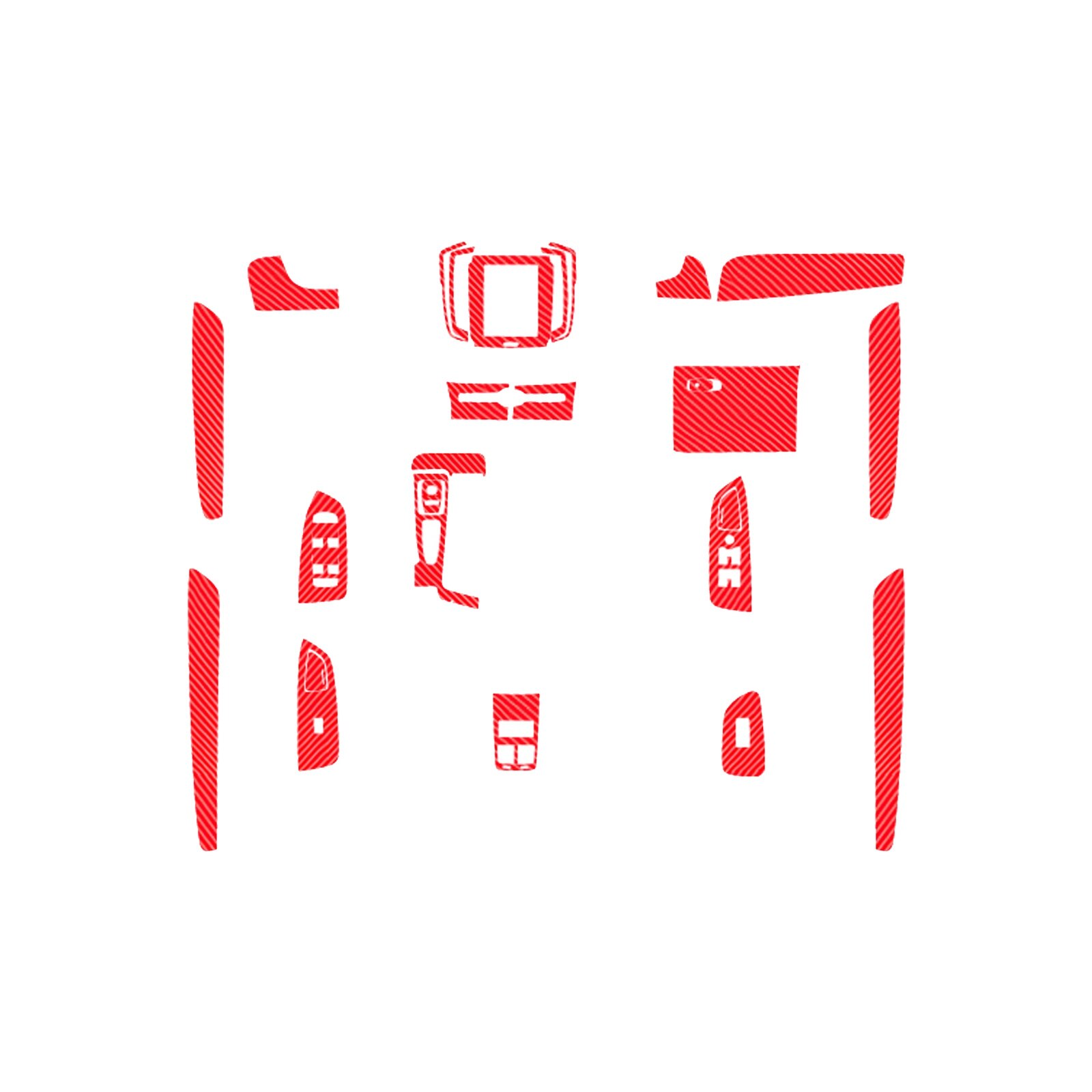 Interieur Center Console Koolstofvezel Molding Sticker Decals Voor Volvo S90: RD