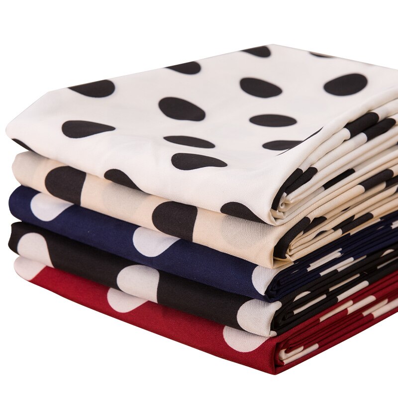 Micro elastic Floral Chiffon Fabric impervious printed wave point dress lining shirt flowers by the meter sewing brocade diy