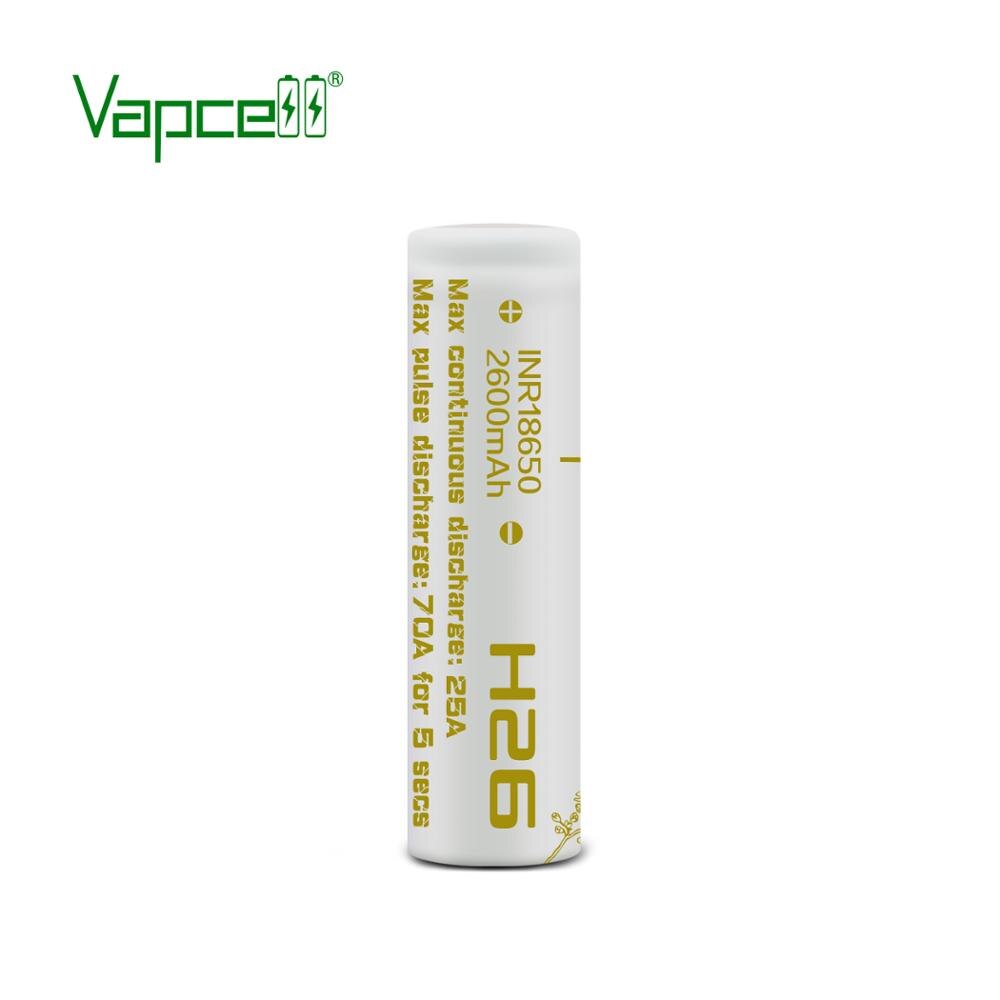 Vapcell 18650 2600mAh 25A H26 Rewrap molicel p26a beats VTC5A equal VTC6A/20S 3.7v li-ion rechargeable batteries