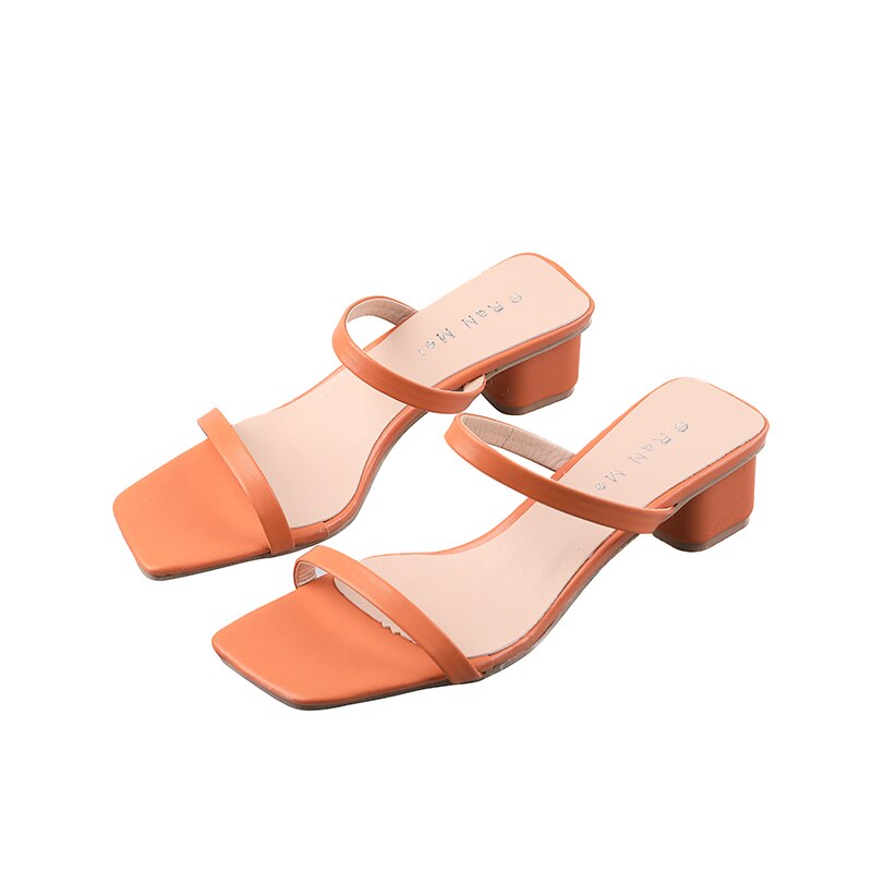 Damskor tofflor utomhus sommar tjocka klack sandaler