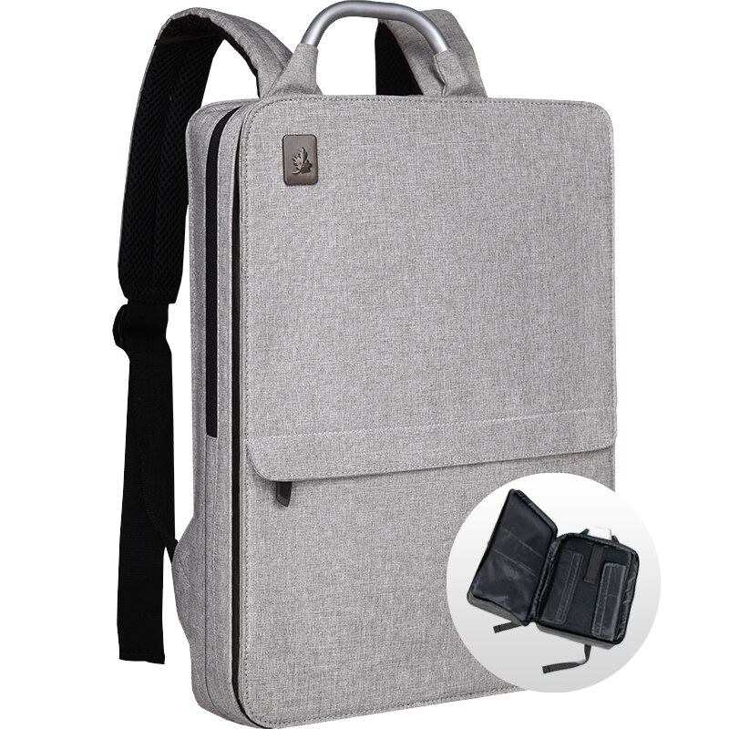 CAI Impermeabile 14 da 15.6 pollici Del Computer Portatile Zaino Uomini/Donne di lusso Sottile Sacchetto di Scuola zaino Da Viaggio di Affari di Stile di Modo bookbag: 7345 gray