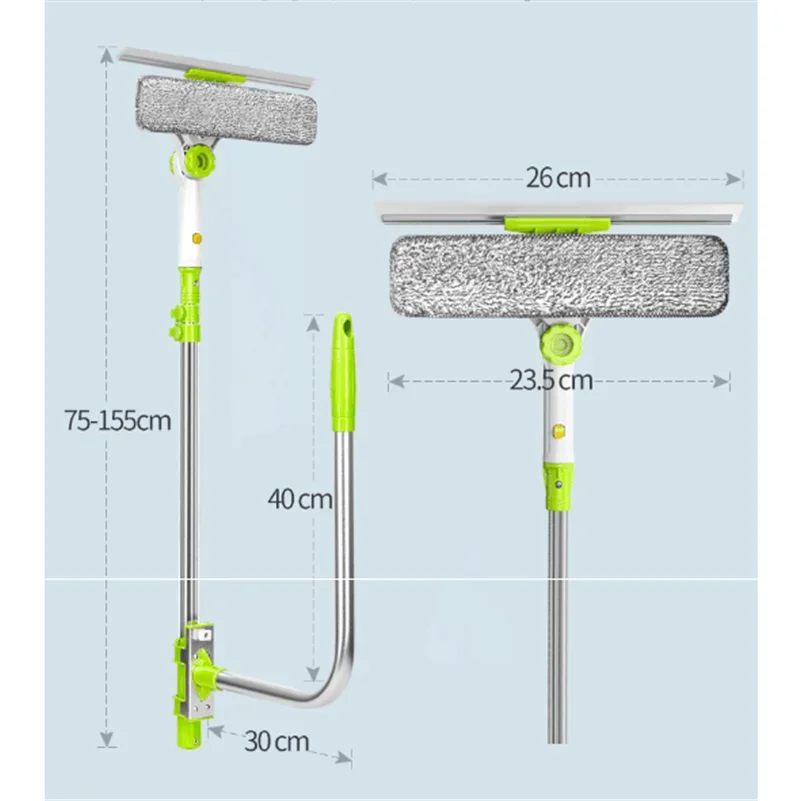Upgraded Telescopic High-rise Window Cleaning Glass Cleaner Brush For Washing Window Dust Brush Clean Windows